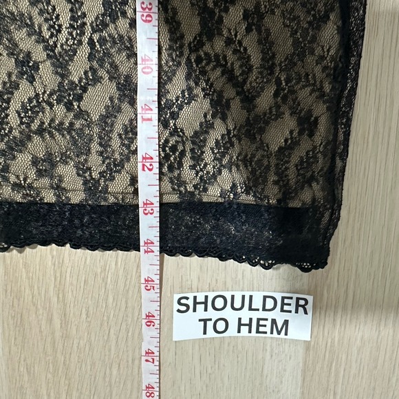 Express Y2K Witchy Vintage Size 7/8 Lace V Neck Sleeveless Sheath Midi Dress - Picture 12 of 13